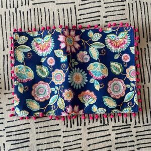 Max Studio Floral Print Pom Pom Trim Placemats Set of 4